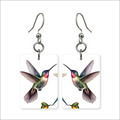 Amethyst Hummingbird Earrings