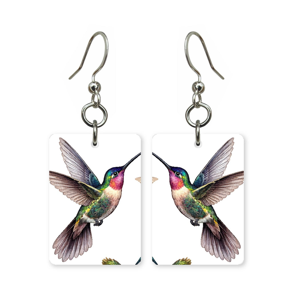 Amethyst Hummingbird Earrings | FWP129C