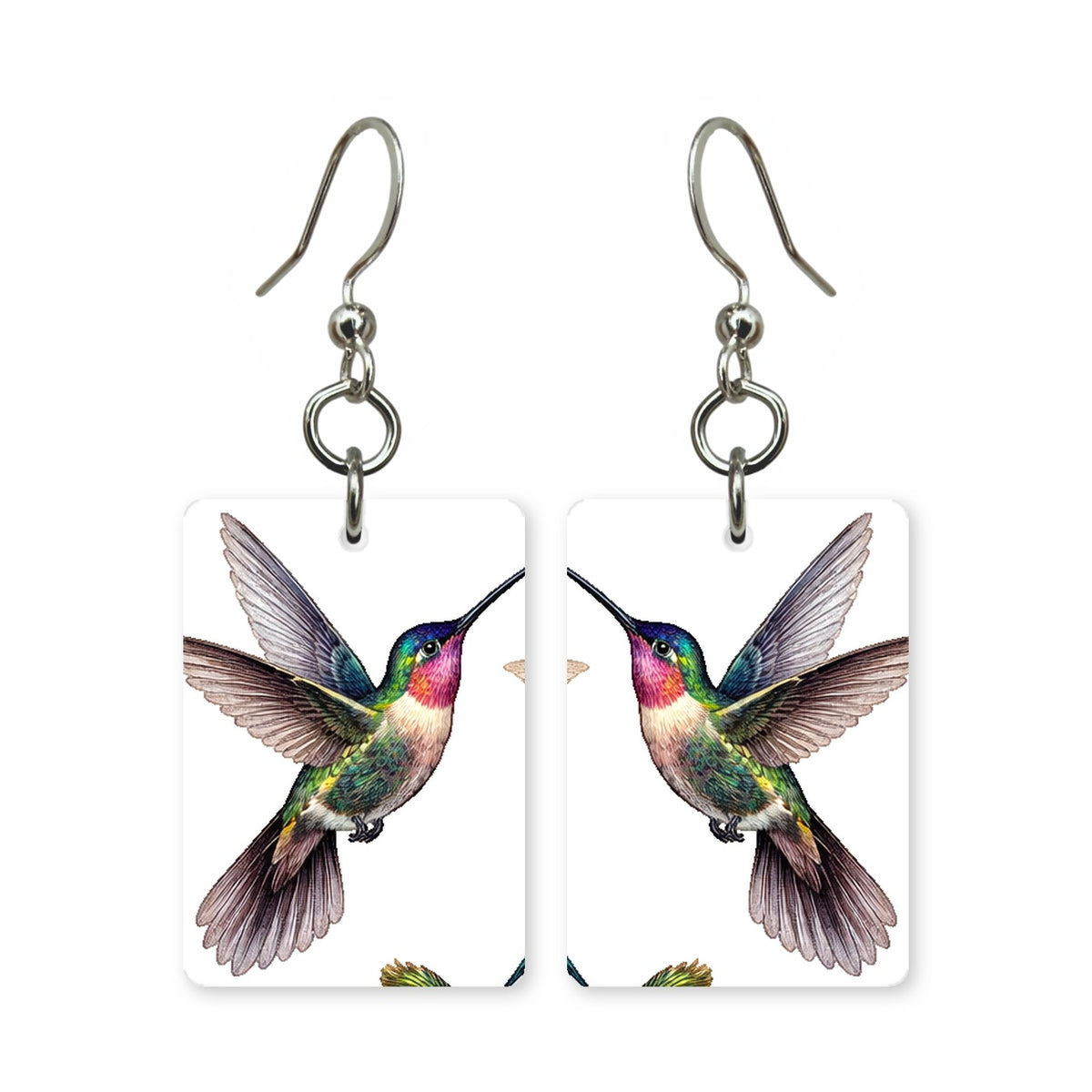 Amethyst Hummingbird Earrings | FWP129C