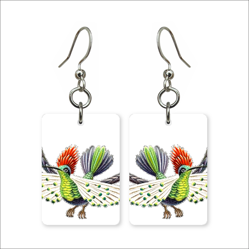 Fantail Hummingbird Earrings