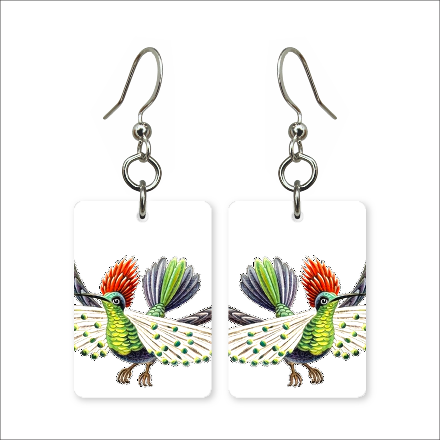 Fantail Hummingbird Earrings