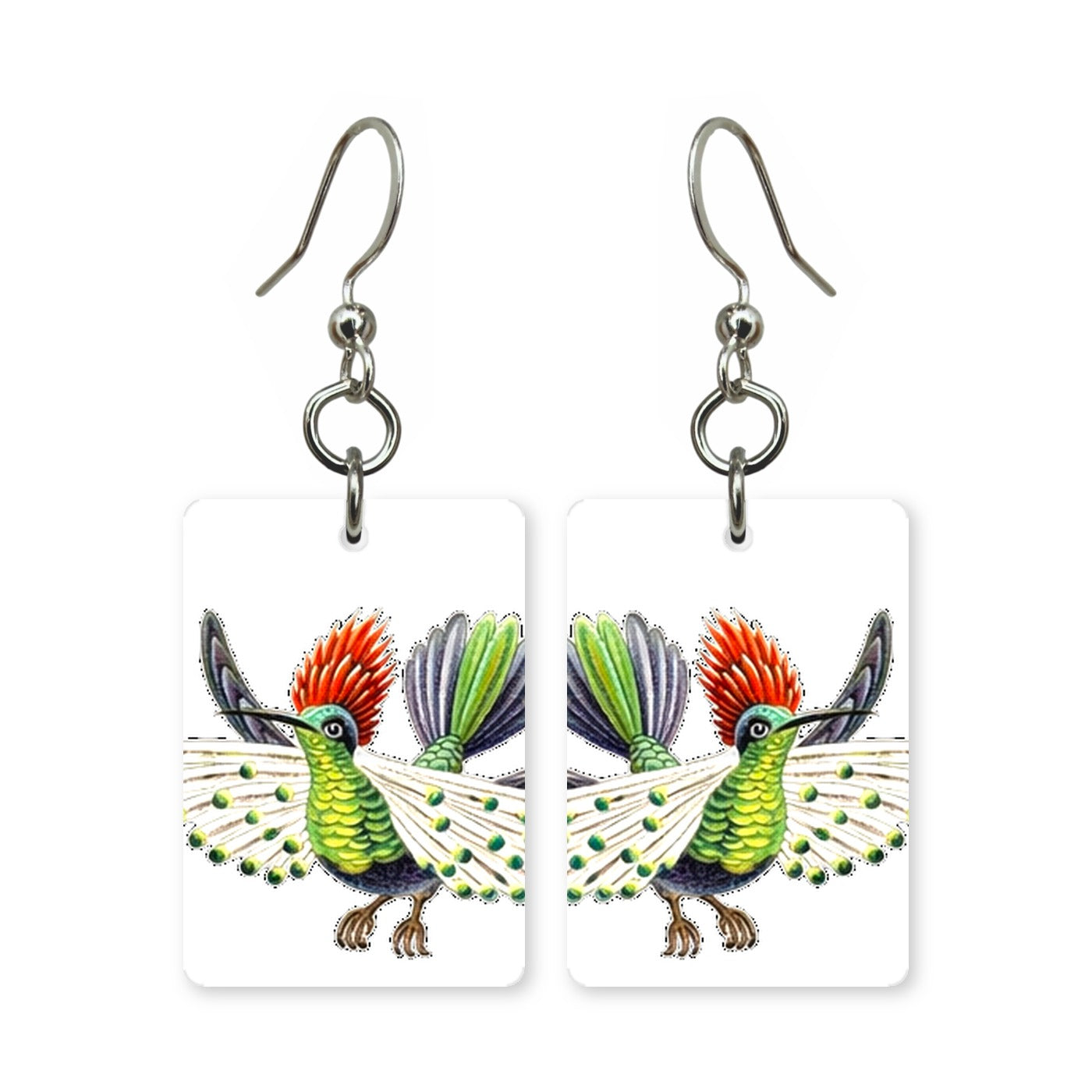 Fantail Hummingbird Earrings | FWP129D
