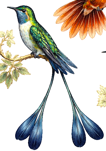 Streamertail Hummingbird Earrings