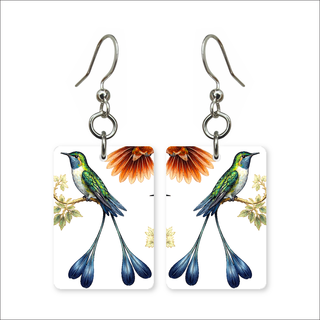 Streamertail Hummingbird Earrings