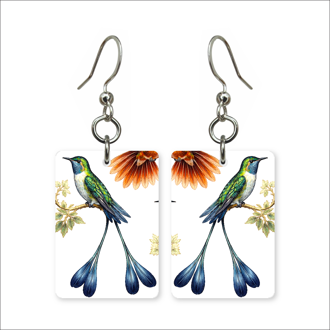 Streamertail Hummingbird Earrings