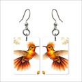 Fiery Hummingbird Earrings
