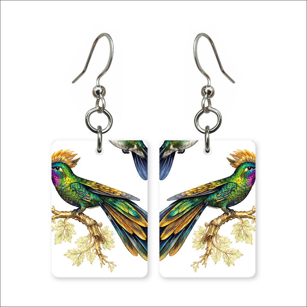 Emerald Hummingbird Earrings