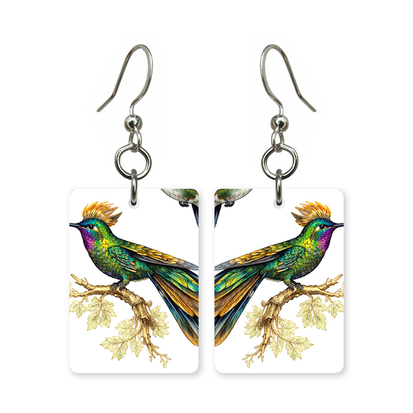 Emerald Hummingbird Earrings | FWP129G