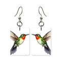 Ruby-Throat Hummingbird Earrings | FWP129H