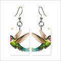 Violet Hummingbird Earrings