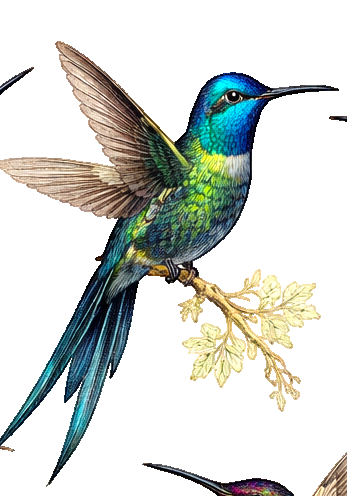 Sapphire Hummingbird Earrings