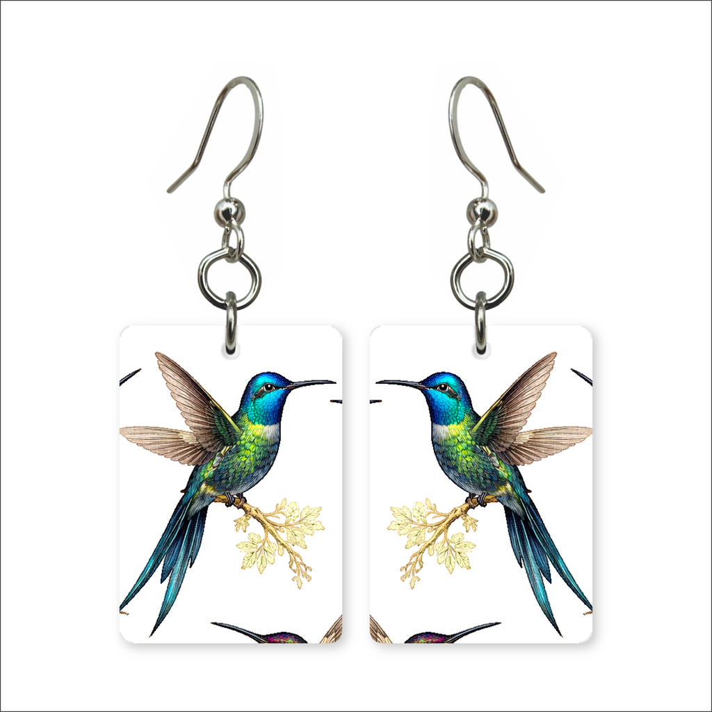 Sapphire Hummingbird Earrings