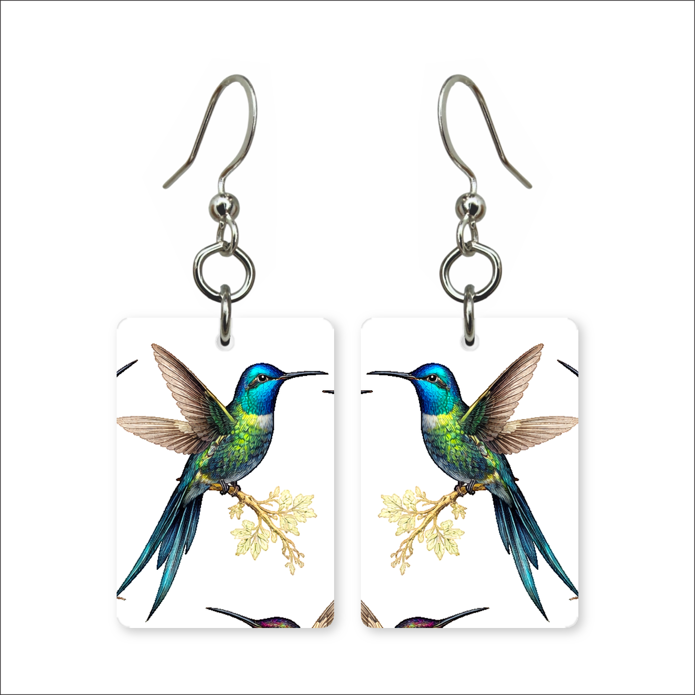Sapphire Hummingbird Earrings