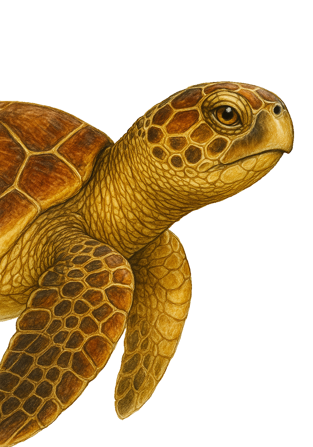 Golden Sea Turtle Earrings | FW12A