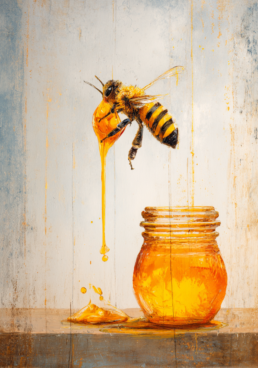 Honey Drip Bee Earrings