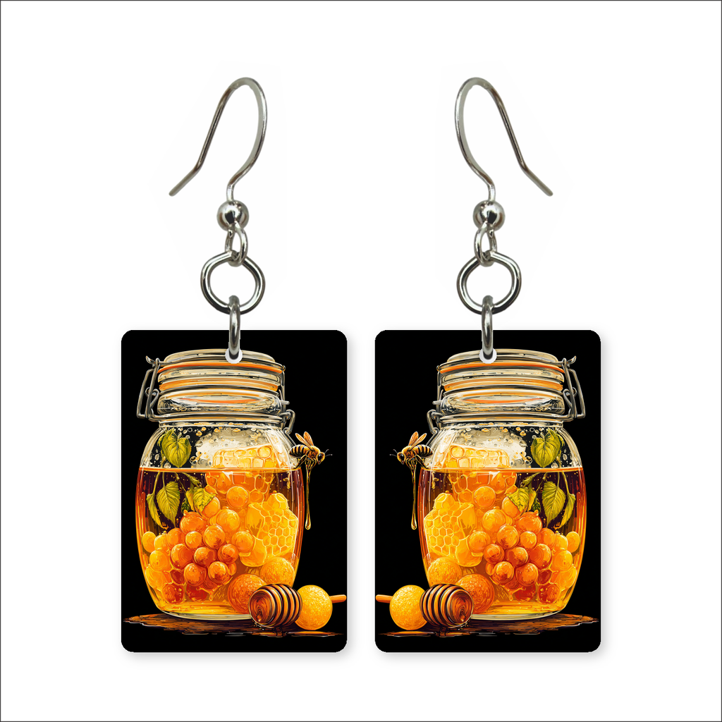 Honeycomb Jar Earrings