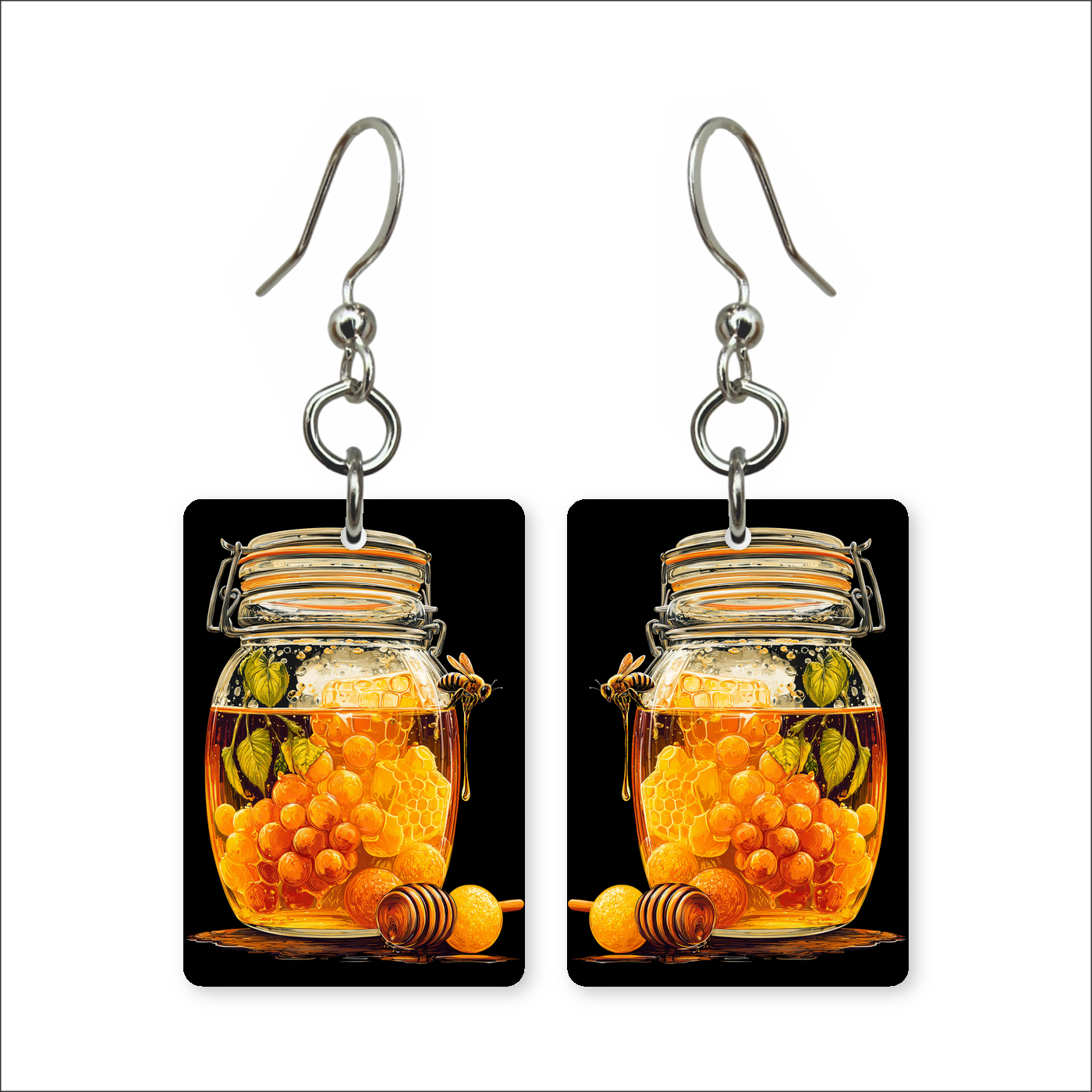 Honeycomb Jar Earrings