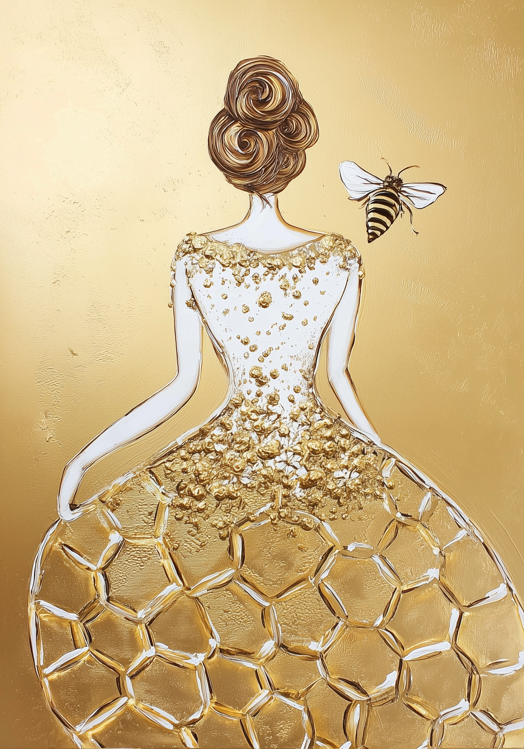 Honeycomb Gown Earrings | FW132A