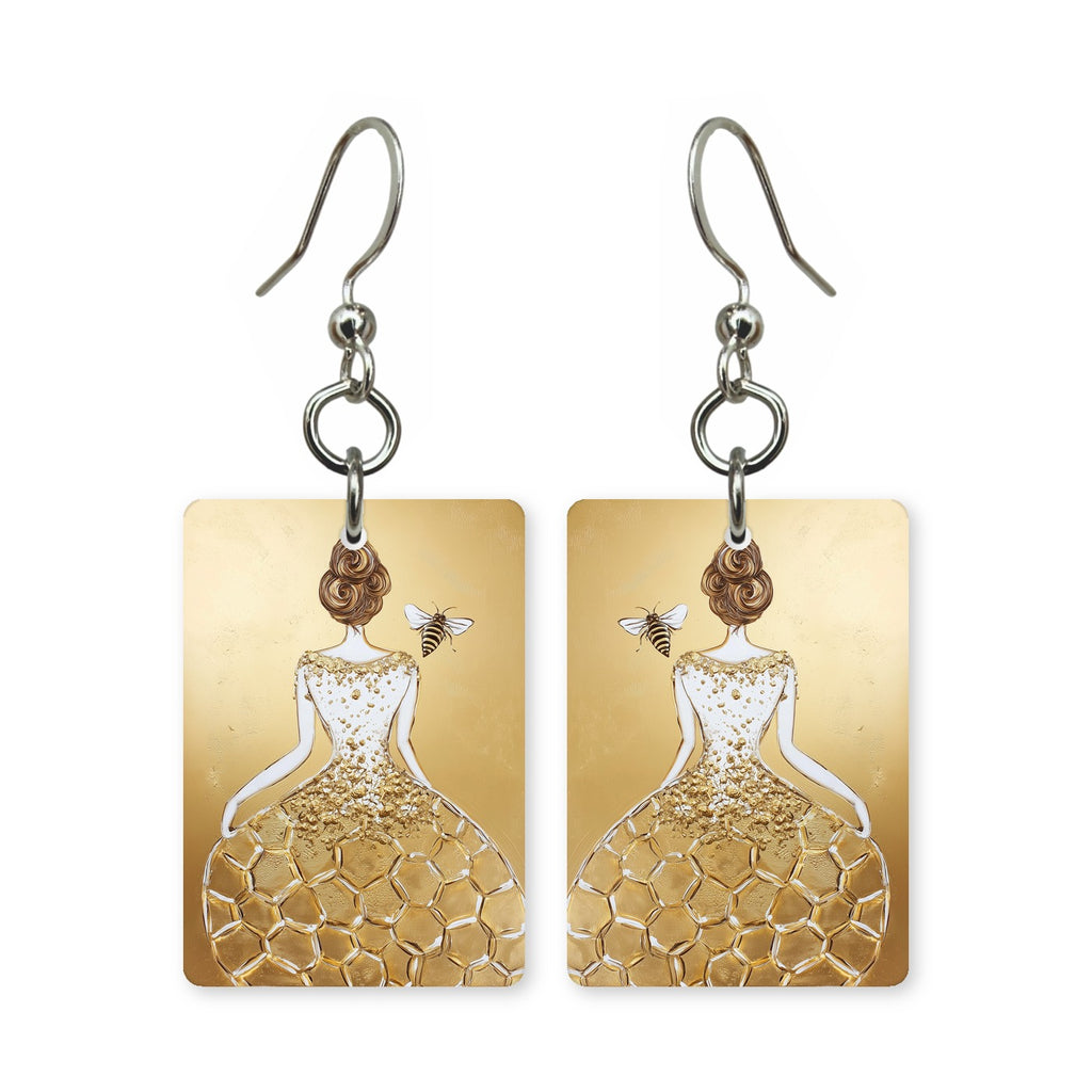 Honeycomb Gown Earrings | FW132A