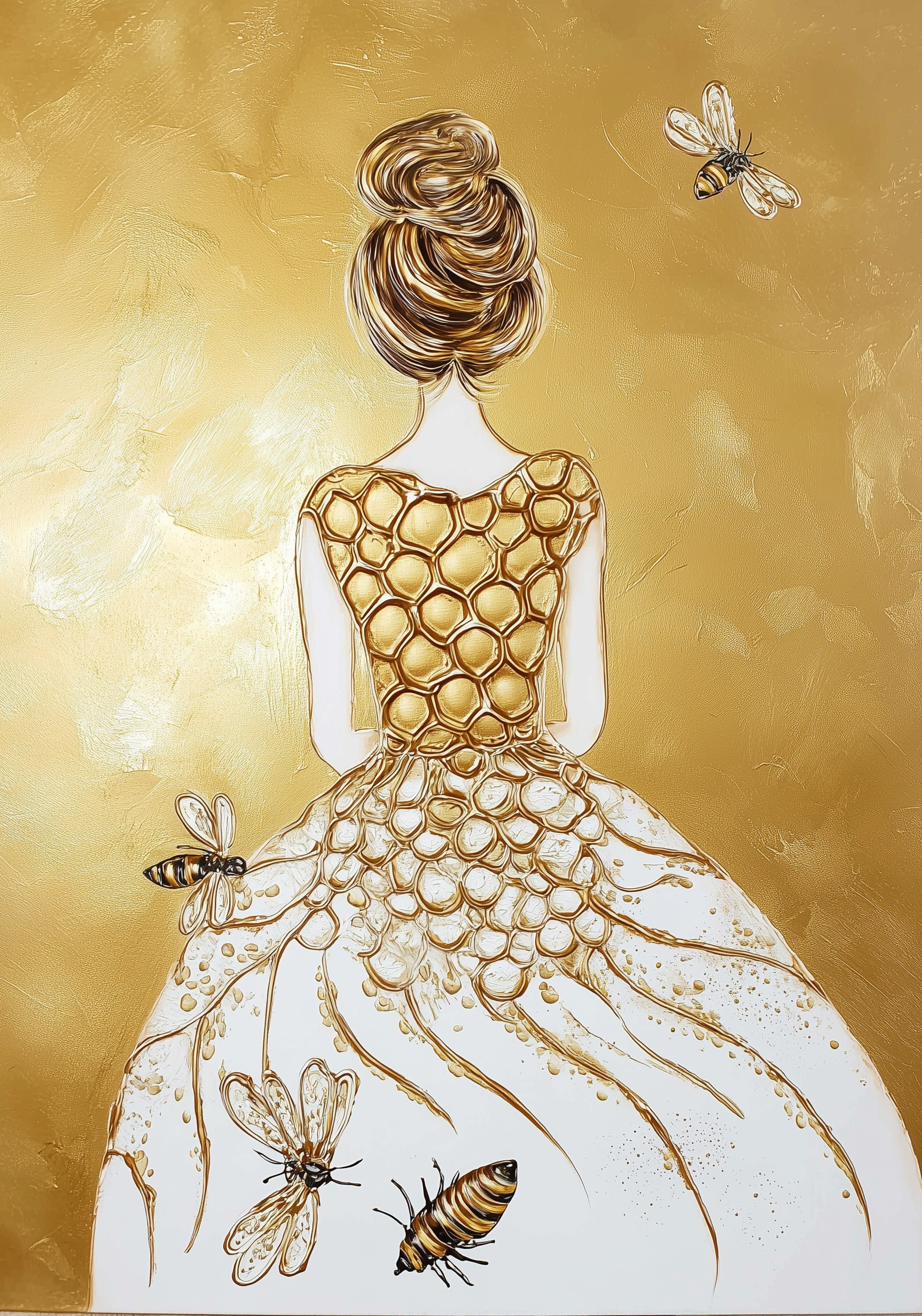 Golden Rose Gown Earrings | FW132C