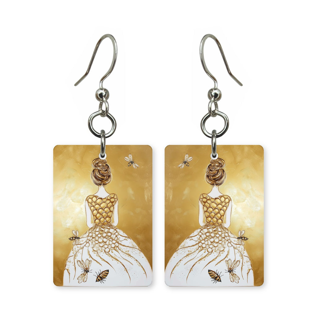 Golden Rose Gown Earrings | FW132C