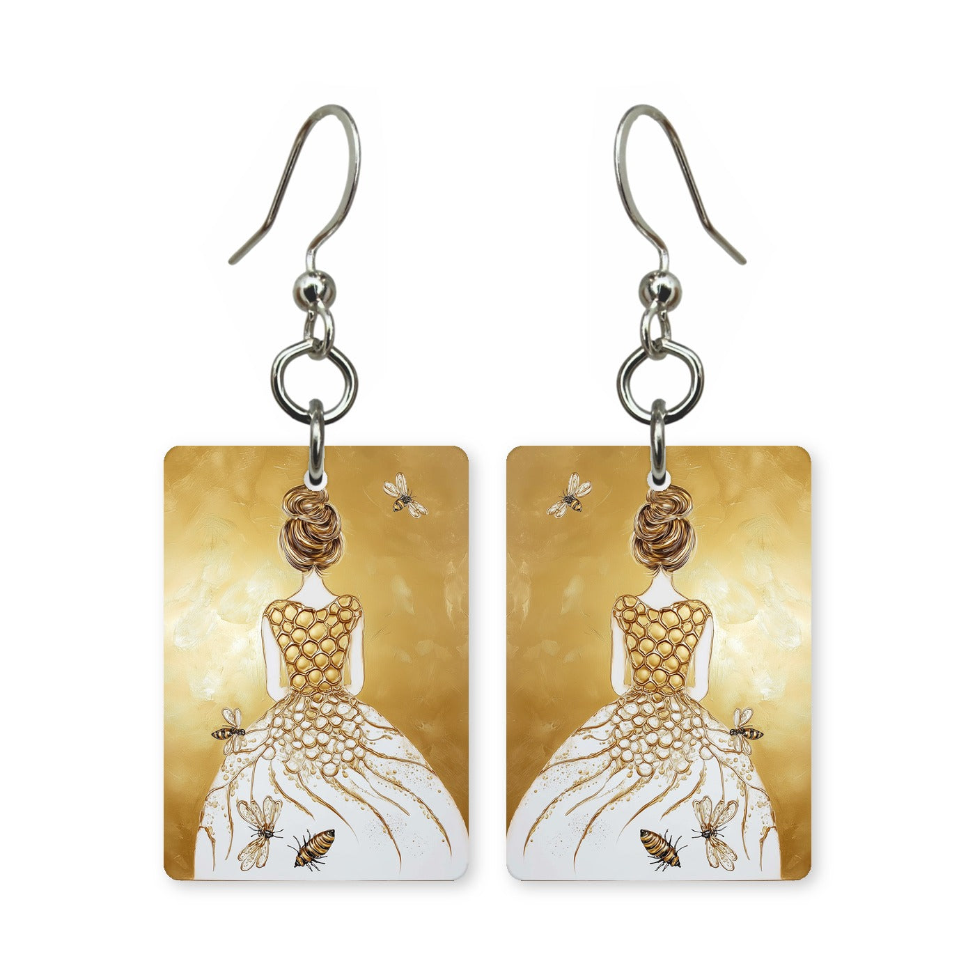 Golden Rose Gown Earrings | FW132C