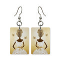 White Bee Gown Earrings | FW132E