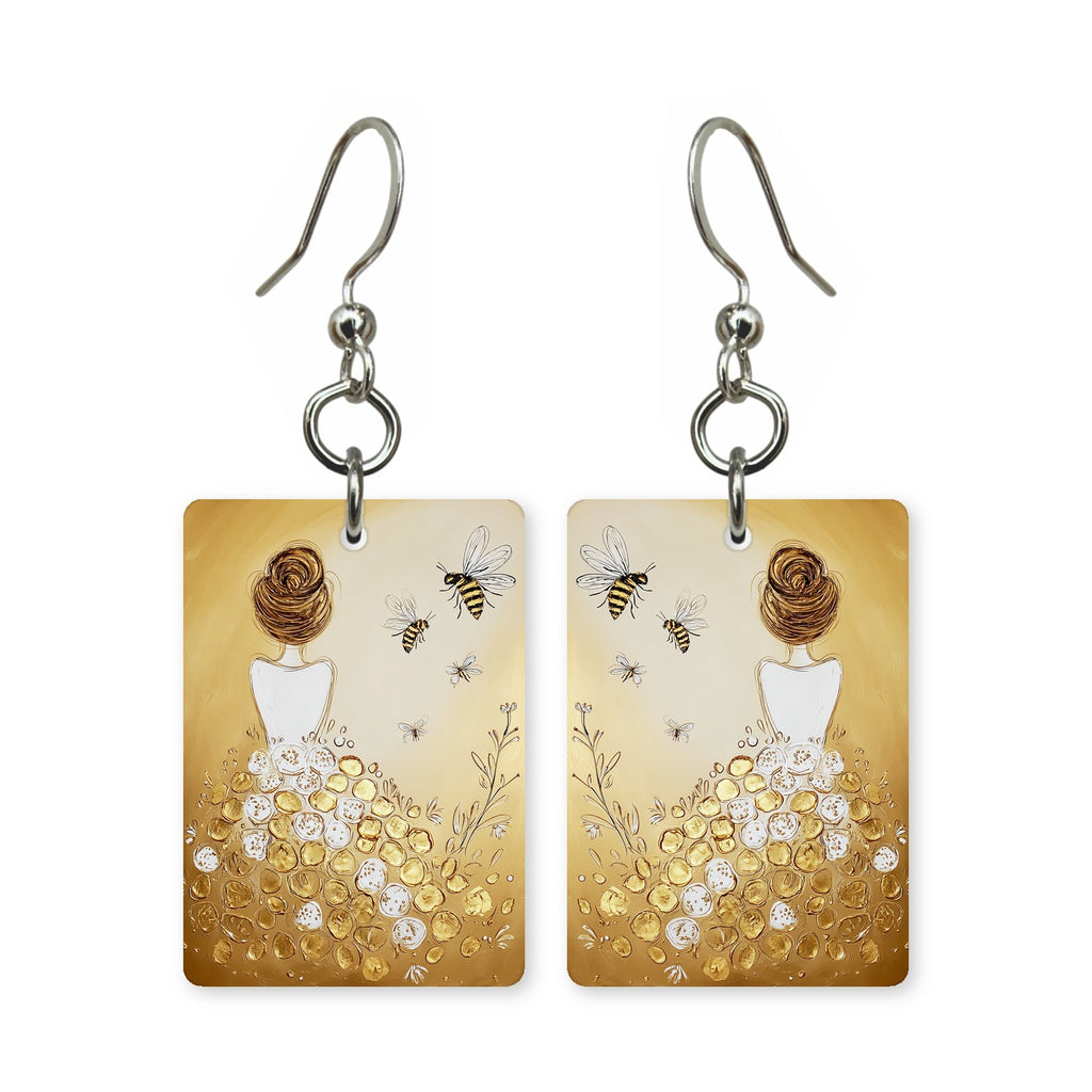 Golden Bee Gown Earrings | FW132G