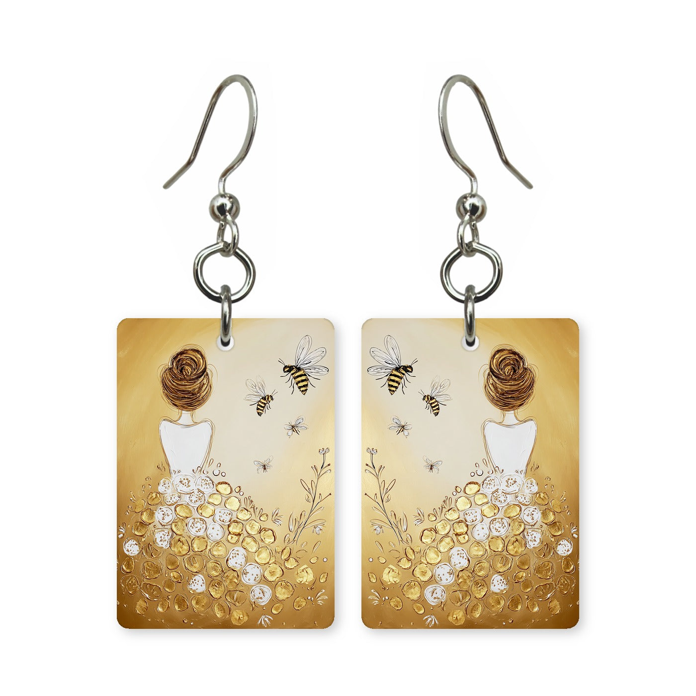 Golden Bee Gown Earrings | FW132G