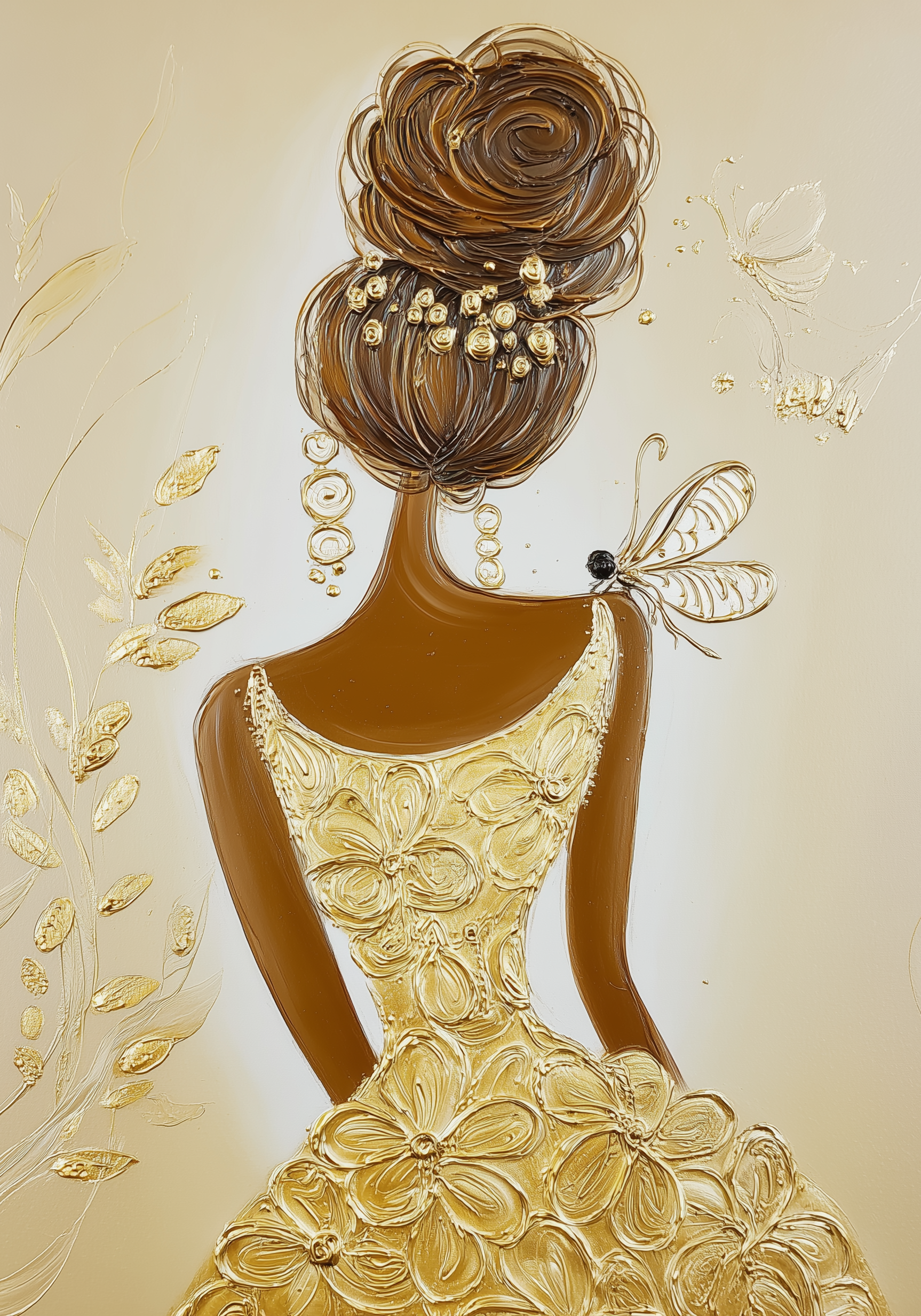 Gilded Bee Gown Earrings | FW132I