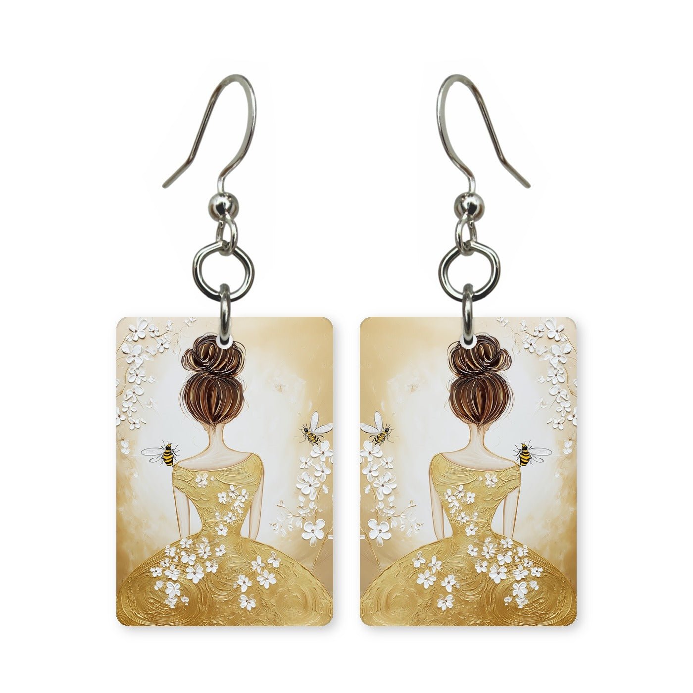 Floral Bee Gown Earrings | FW132J