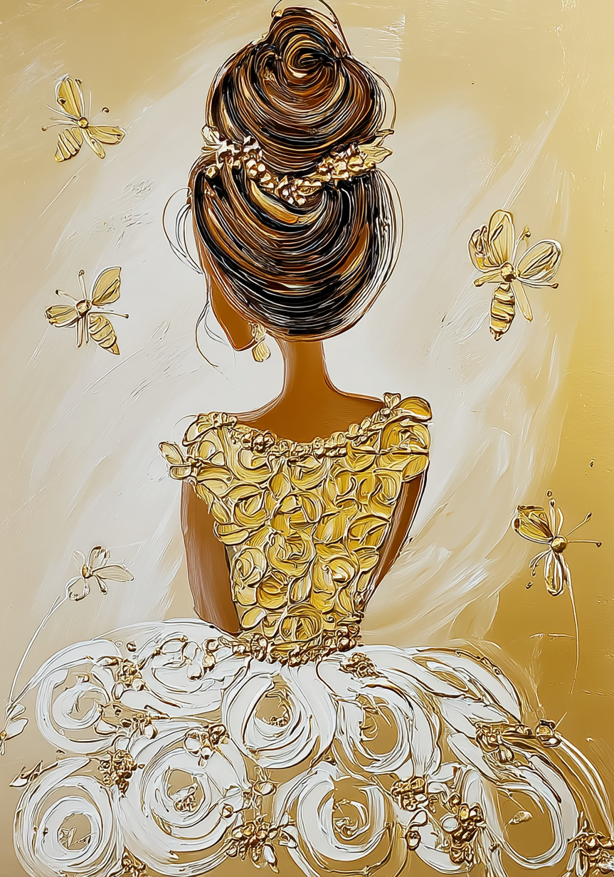 Swirl Gold Gown Earrings | FW132K