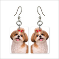 Shih Tzu Bow Earrings