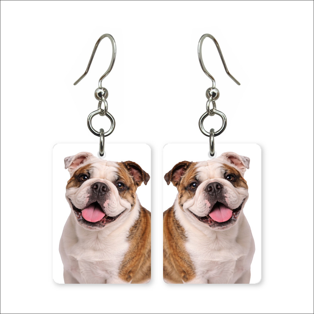 English Bulldog Grin Earrings