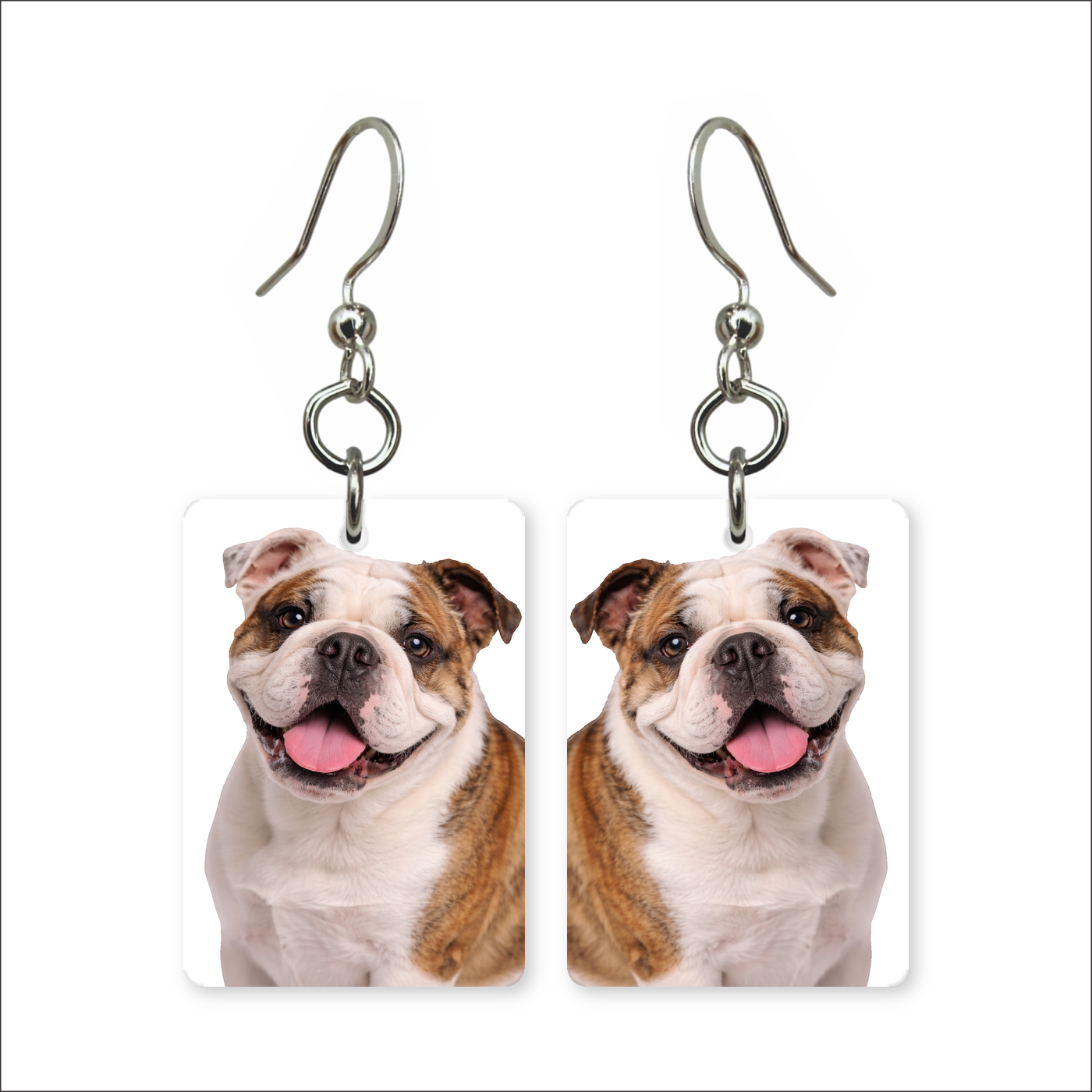English Bulldog Grin Earrings