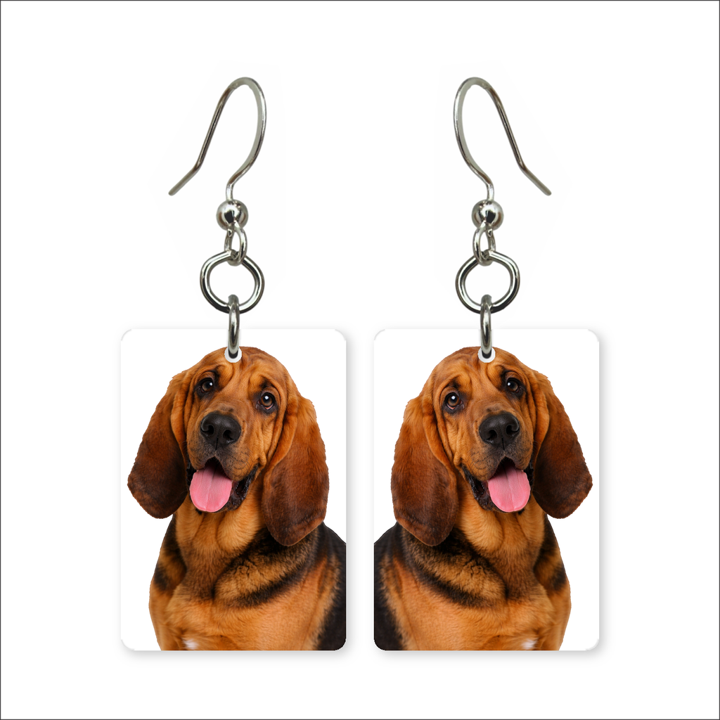 Bloodhound Portrait Earrings
