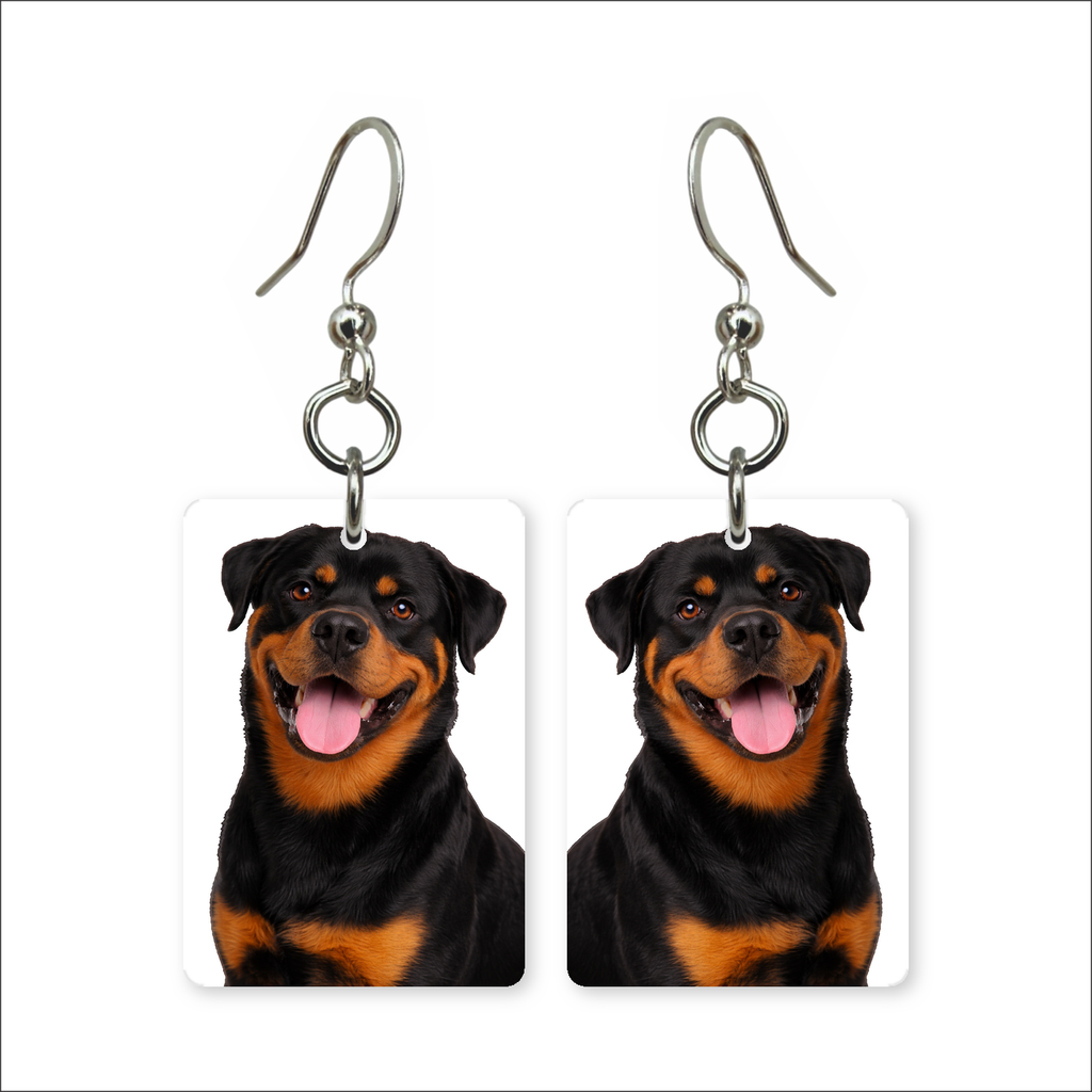 Rottweiler Portrait Earrings