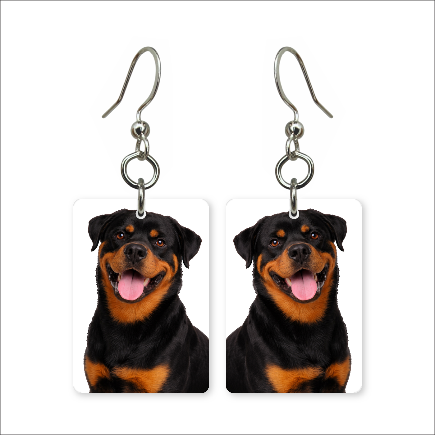 Rottweiler Portrait Earrings