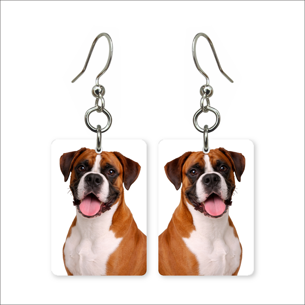 Boxer Portrait Earrings