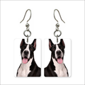 Black and White Shepherd Earrings