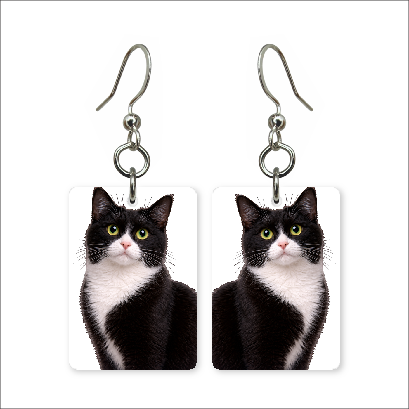 Tuxedo Cat Earrings