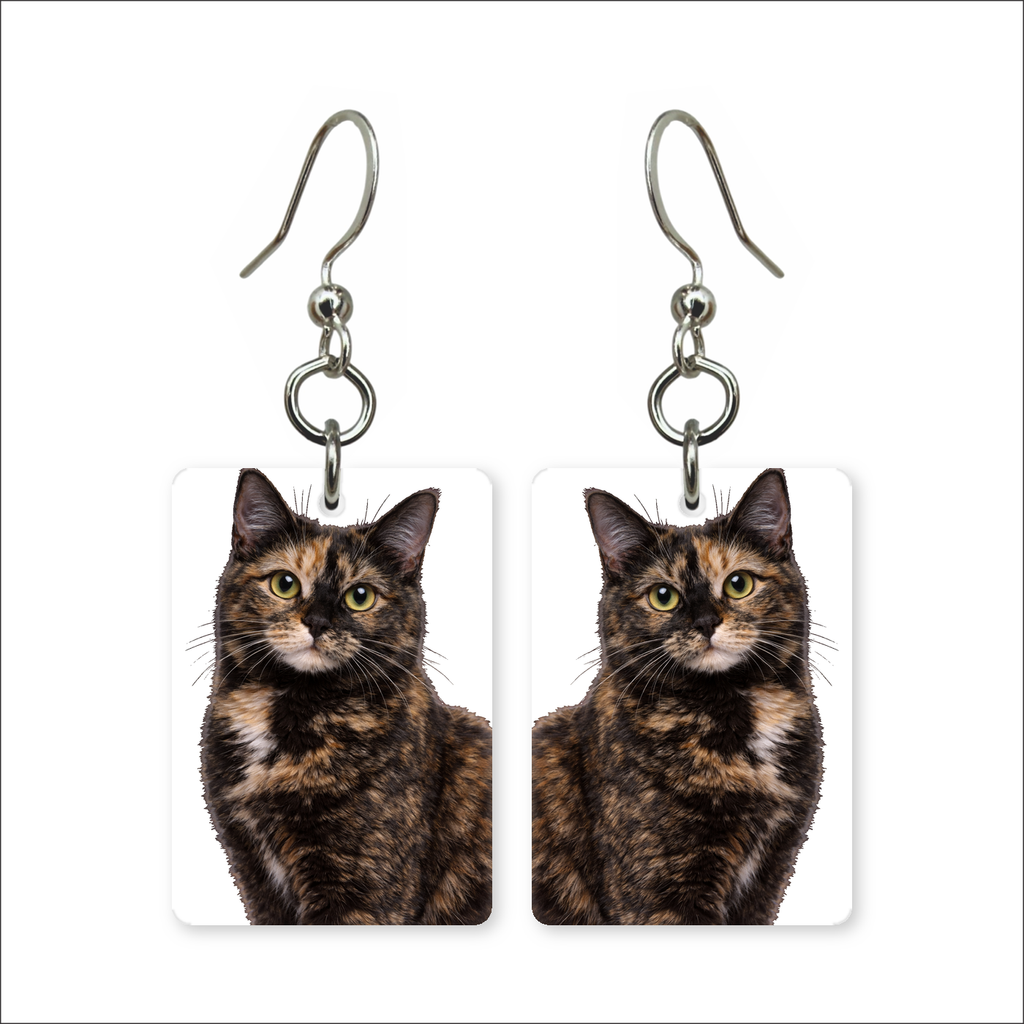 Tortoiseshell Cat Earrings