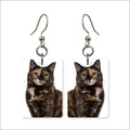 Tortoiseshell Cat Earrings