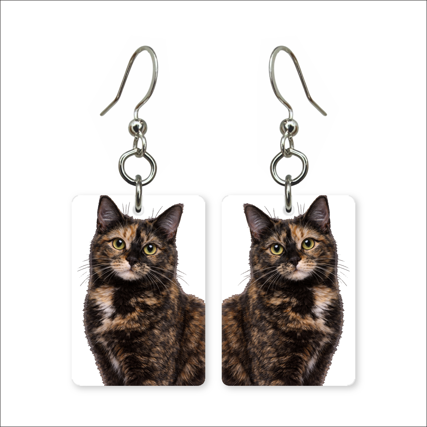Tortoiseshell Cat Earrings
