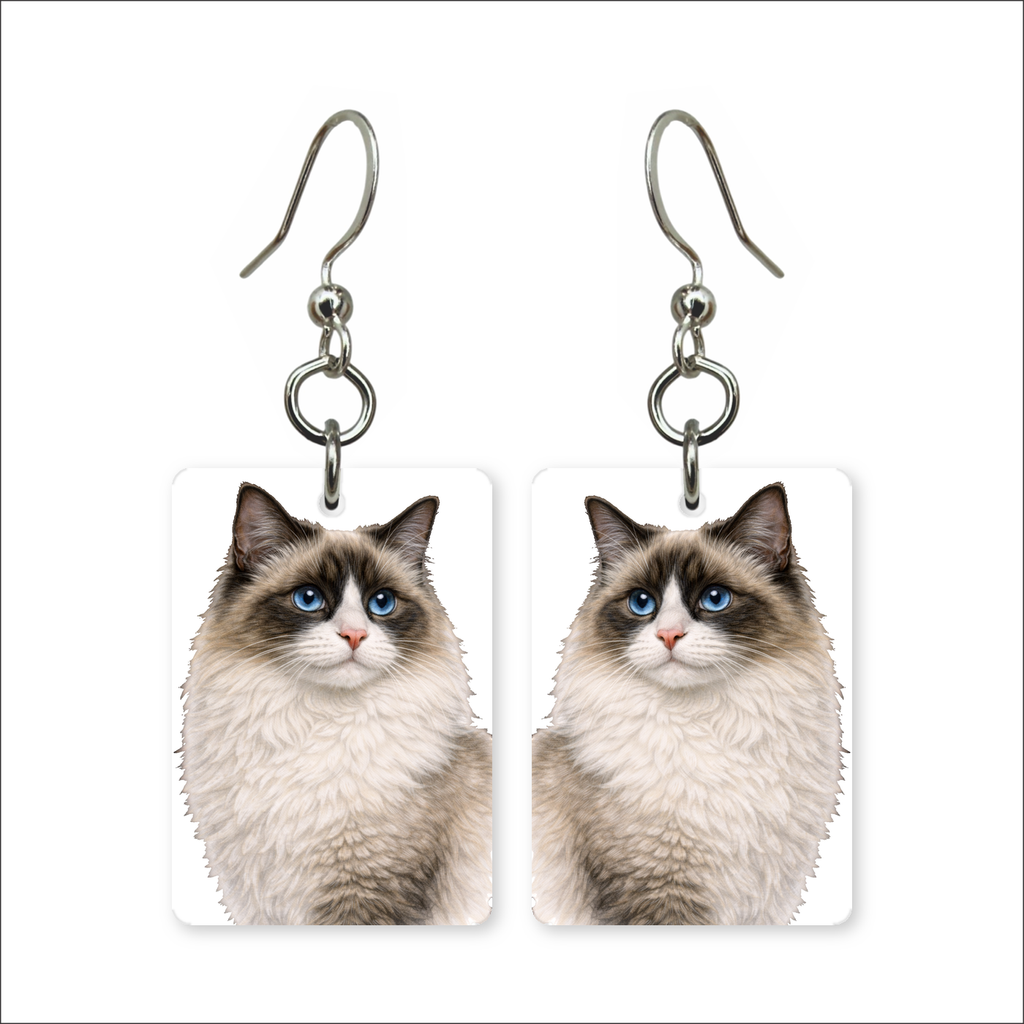 Blue-Eyed Ragdoll Earrings