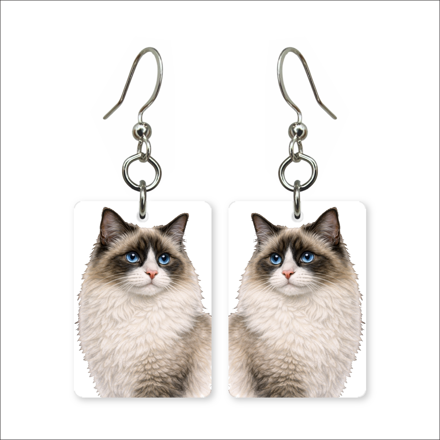 Blue-Eyed Ragdoll Earrings