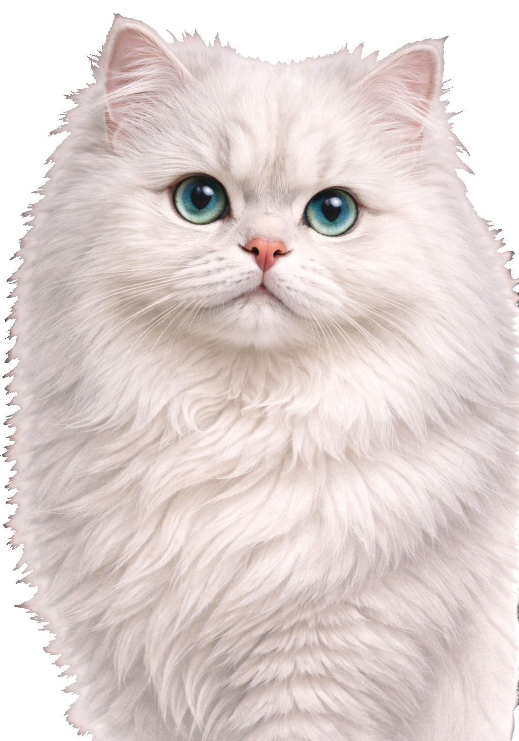 White Persian Earrings
