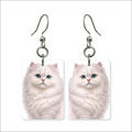 White Persian Earrings