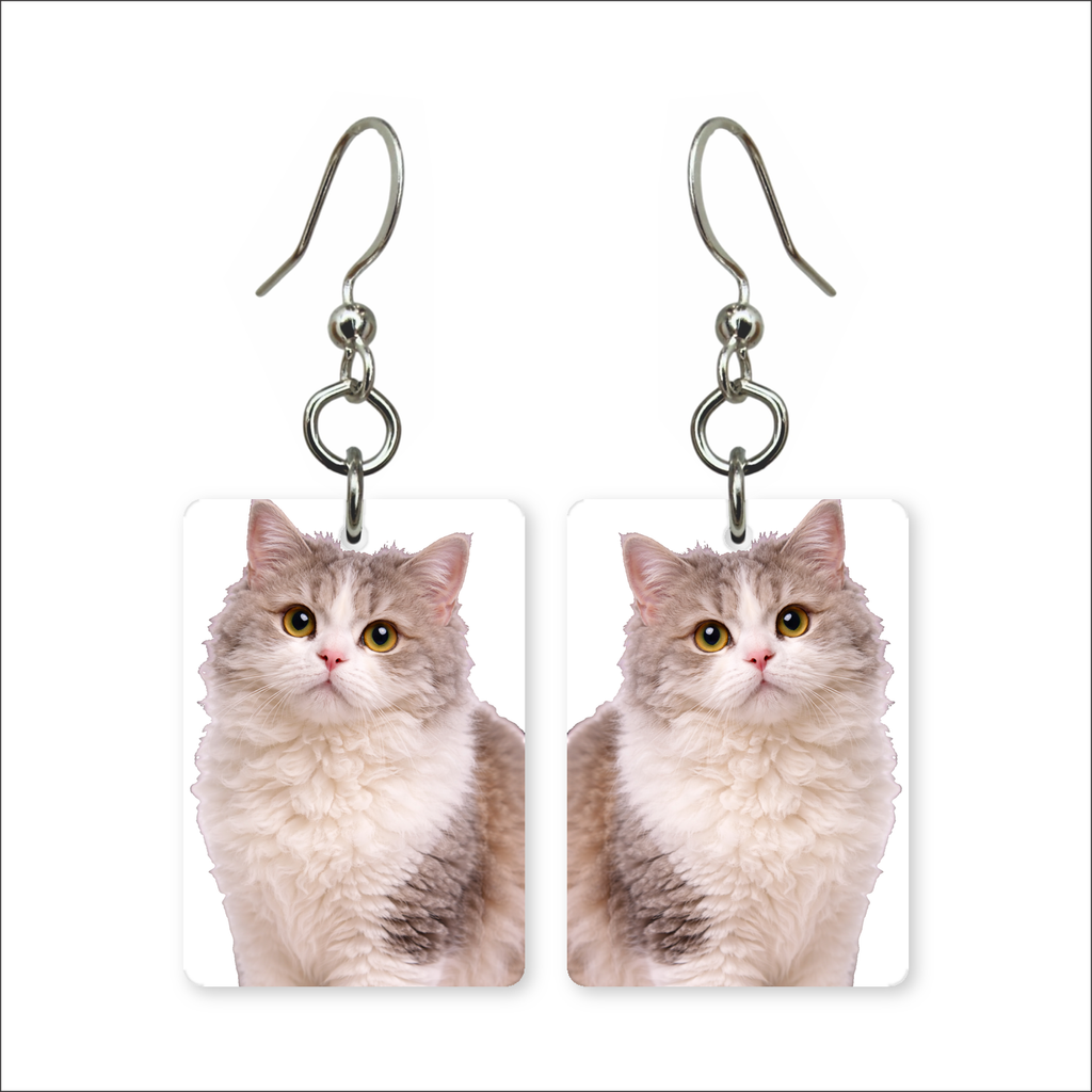 Highland Fold Cat Earrings