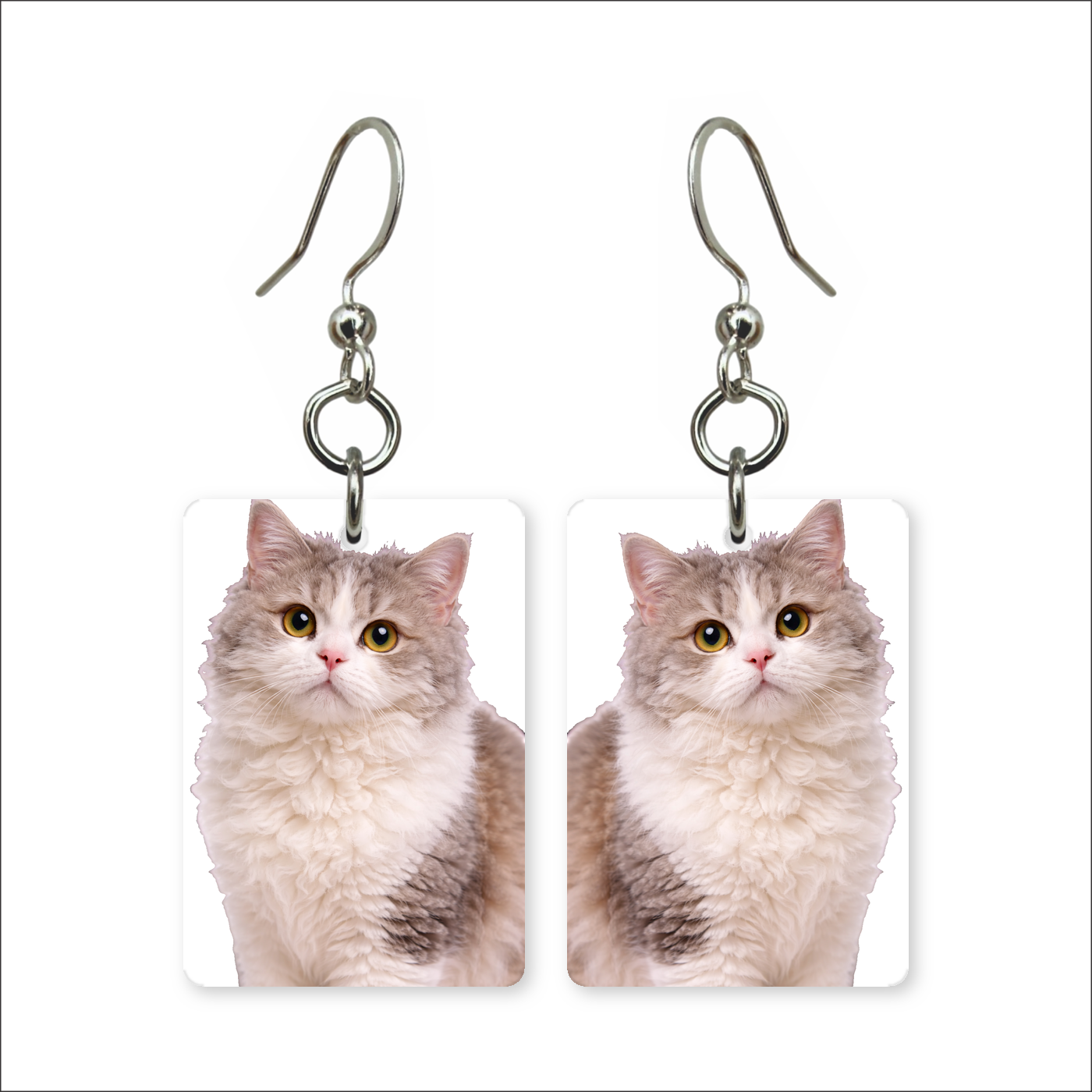 Highland Fold Cat Earrings